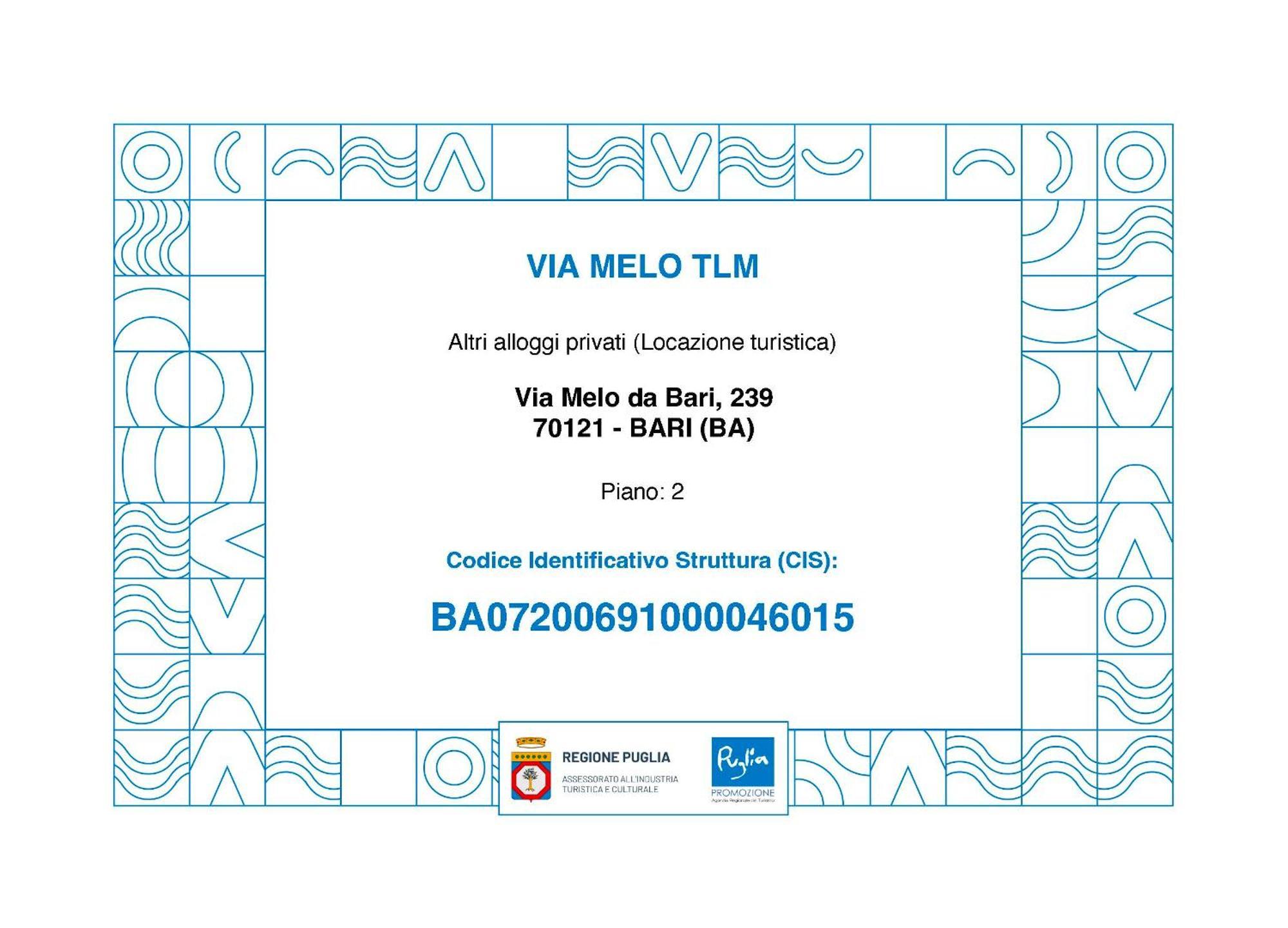 Via Melo Tlm B&B باري المظهر الخارجي الصورة